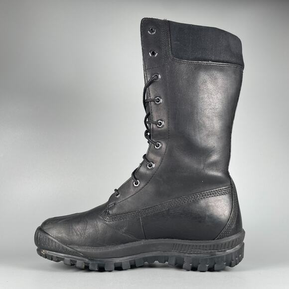 Timberland Wood Haven Tall Womens Size 7.5 Black Leather Waterproof Lace Up Boot - Picture 7 of 9
